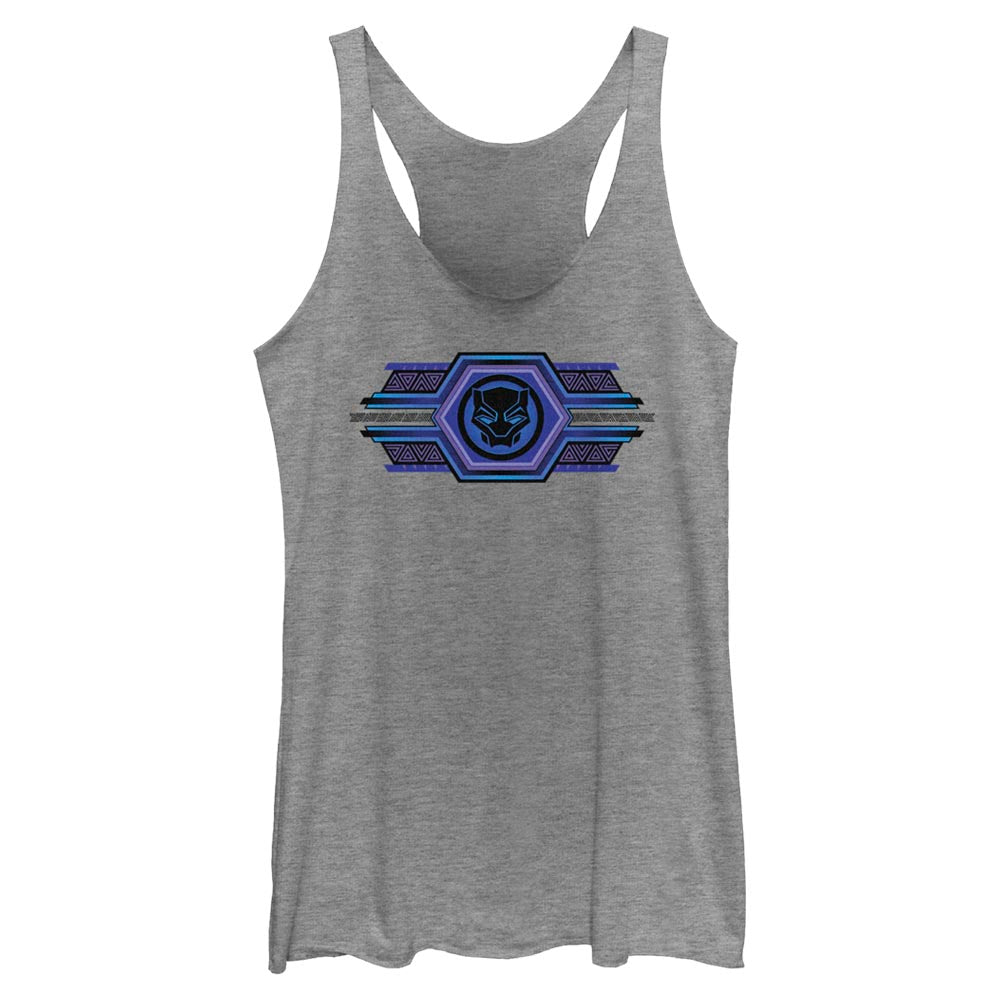 Junior's Marvel Black Panther Wakanda Forever Sigil Hexes Tank Top